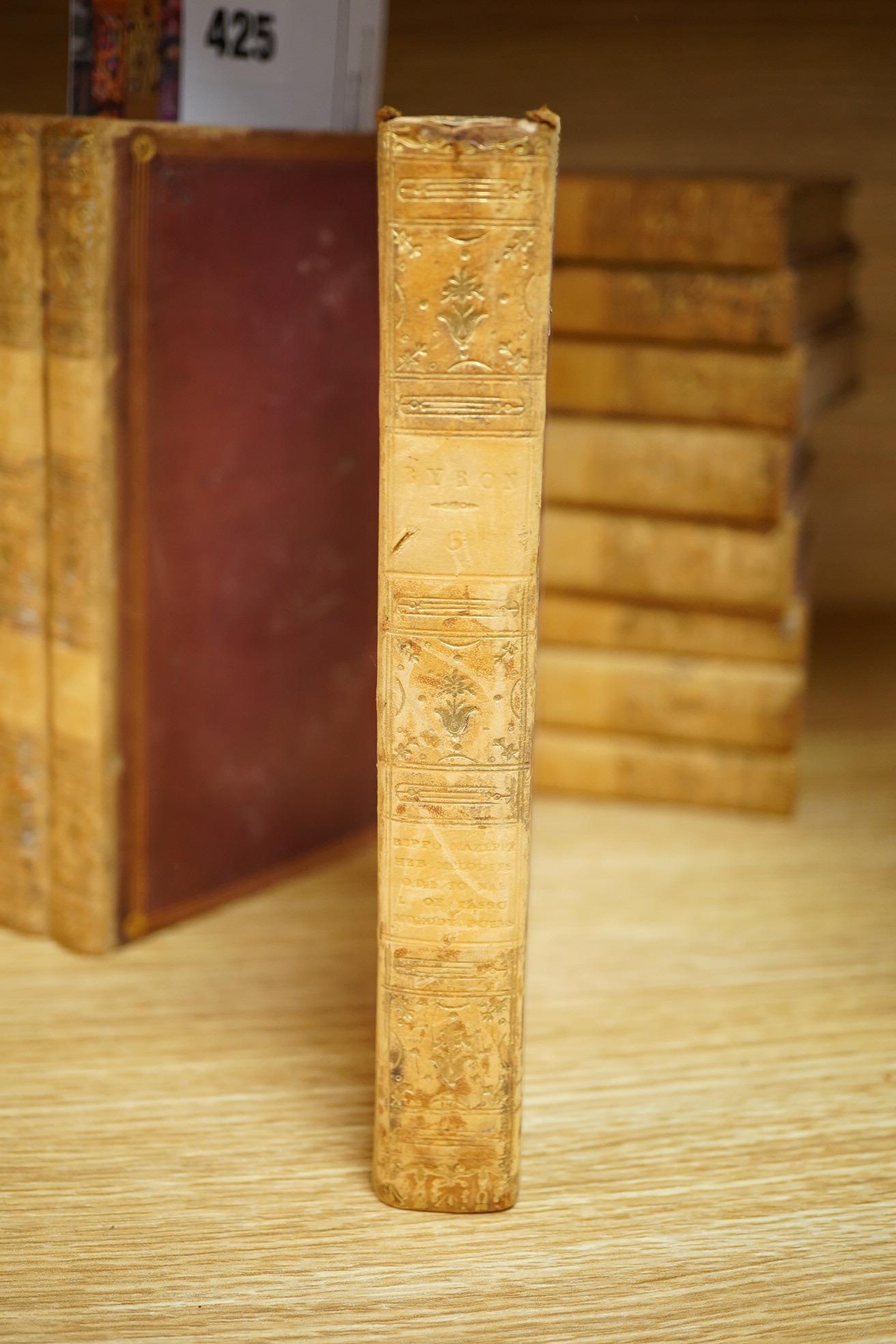The Works of Lord Byron, pub. A & W Galignani, 1822, Paris, 15 vols